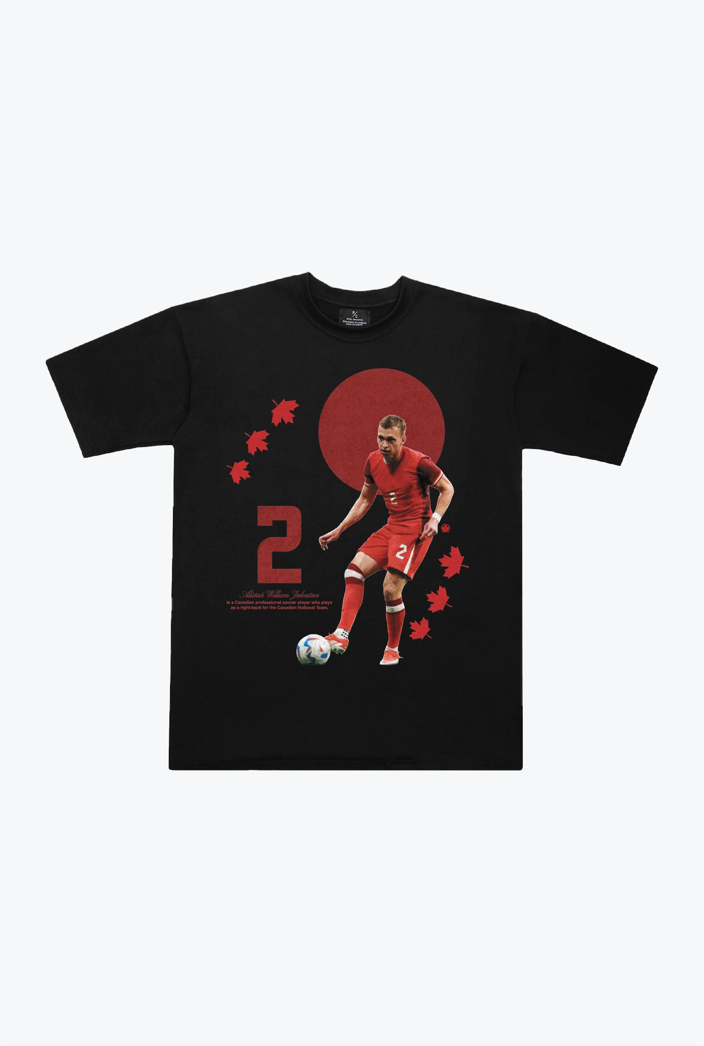 Alistair Johnston Heavyweight T-Shirt - Black sold by Peace-Collective