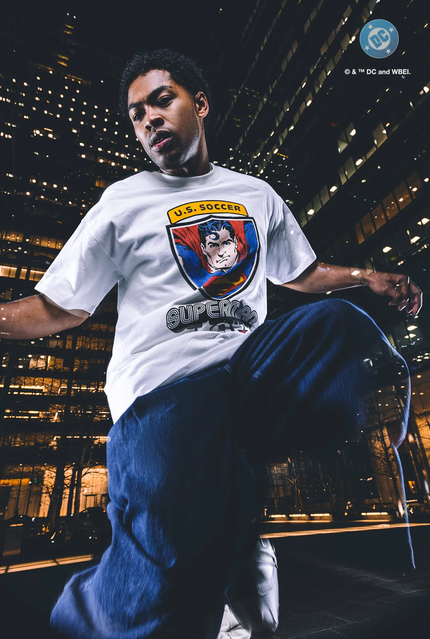 US Soccer | DC Superman Shield T-Shirt - White sold by Peace-Collective product image thumbnail 3