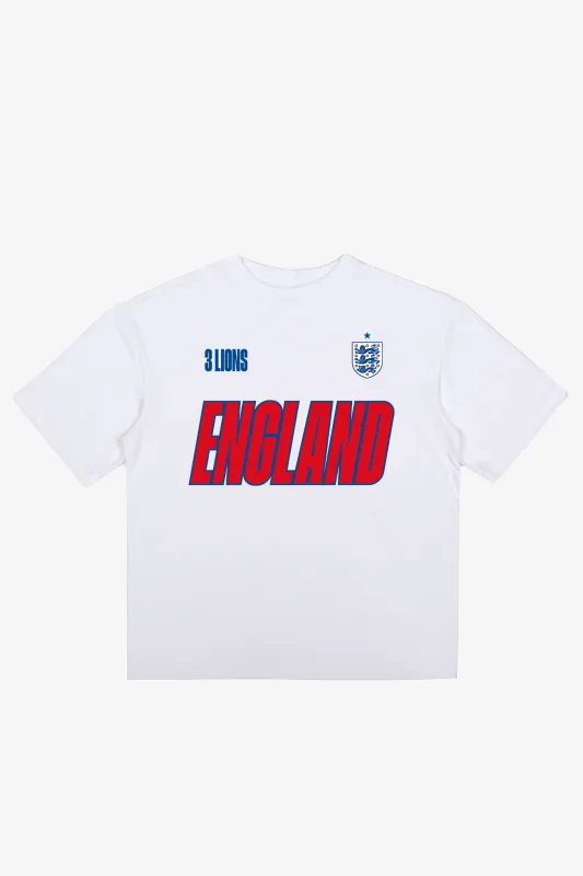 England Tri Logo T-Shirt - White made by Peace-Collective