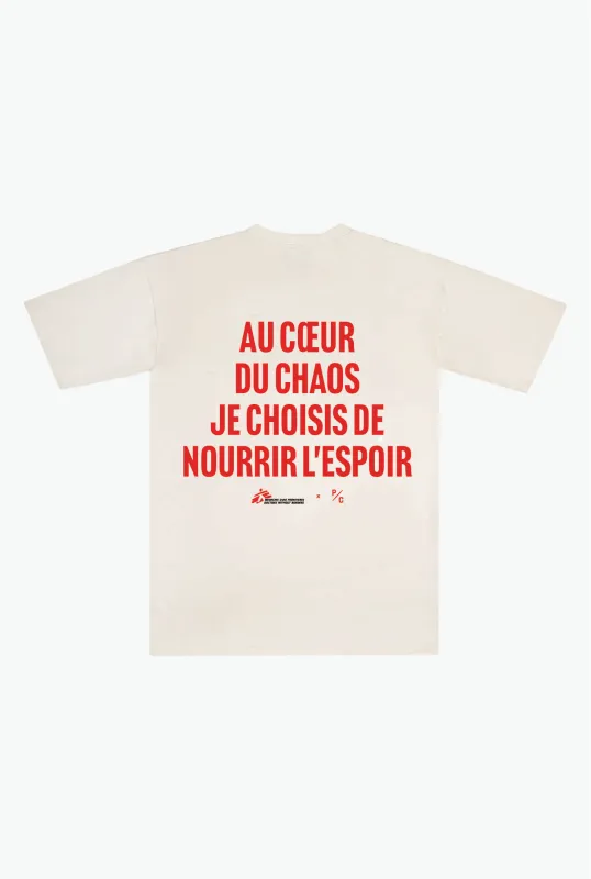 P/C x Doctors Without Borders Nourrir l'espoir l Heavyweight T-Shirt - Ivory made by Peace-Collective