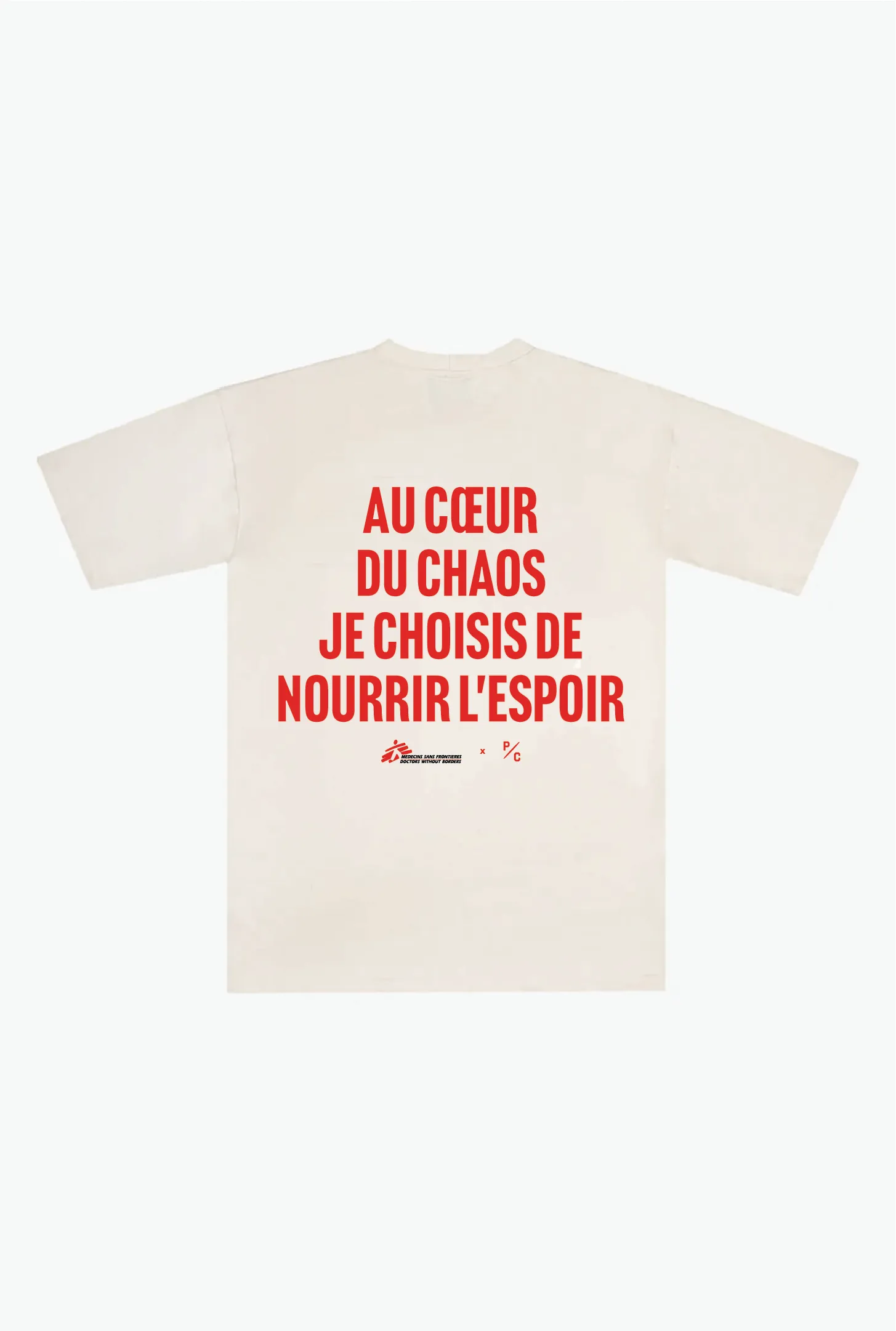 P/C x Doctors Without Borders Nourrir l'espoir l Heavyweight T-Shirt - Ivory sold by Peace-Collective