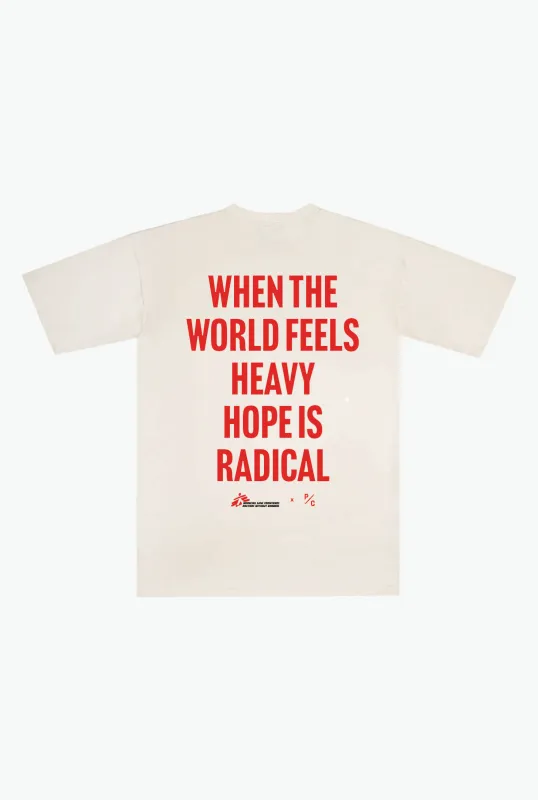 P/C x Doctors Without Borders Heavyweight T-Shirt - Ivory made by Peace-Collective