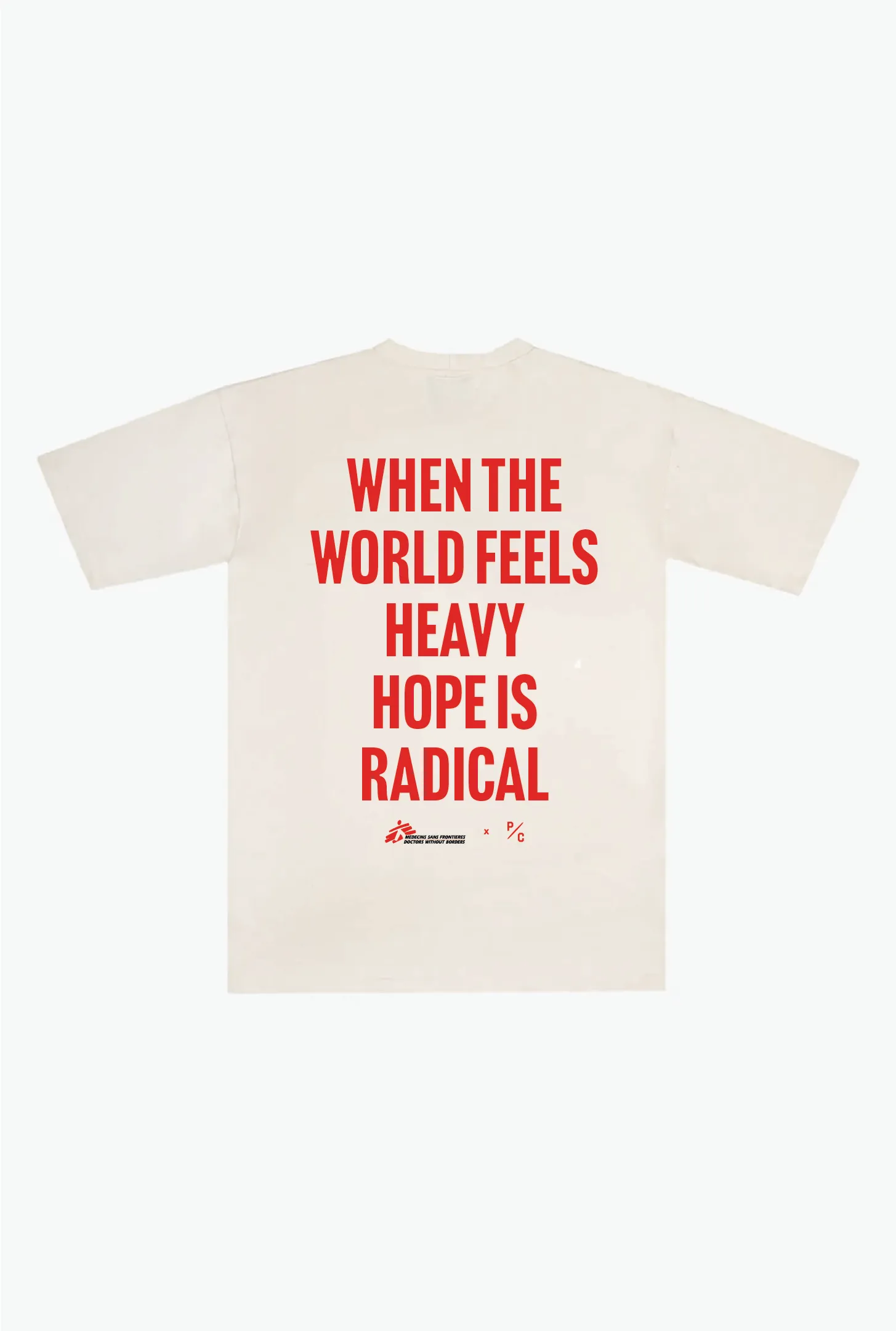 P/C x Doctors Without Borders Heavyweight T-Shirt - Ivory sold by Peace-Collective