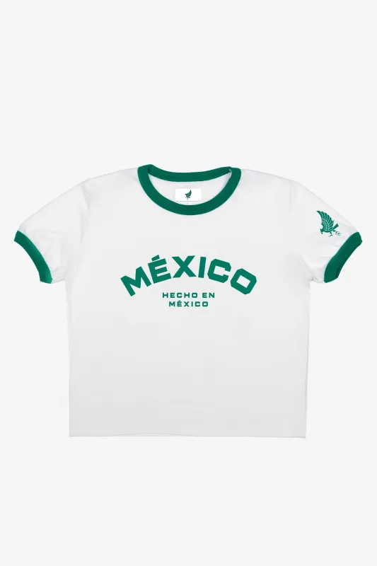 Mexico Cropped Ringer T-Shirt - White made by Peace-Collective