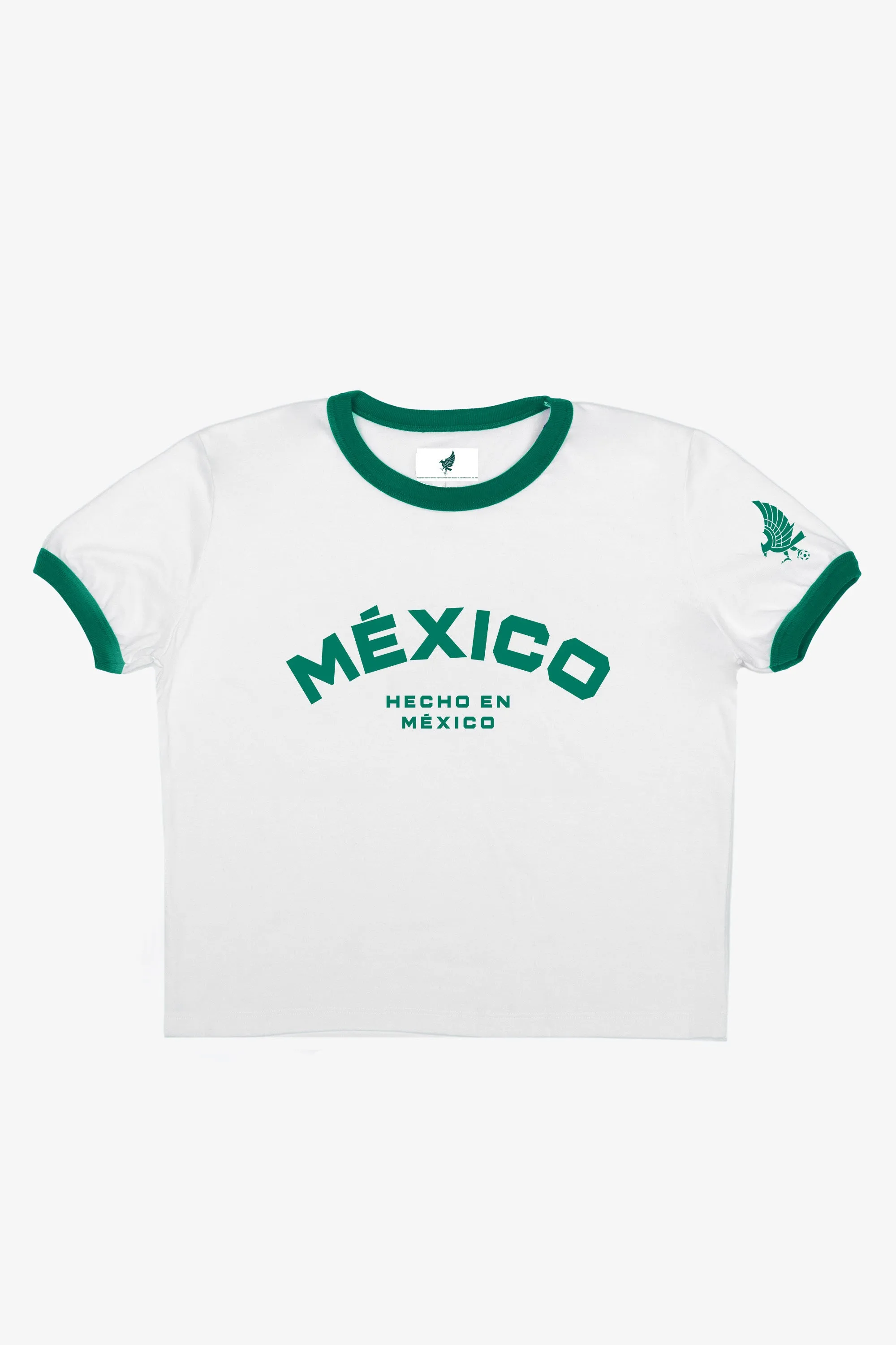 Mexico Cropped Ringer T-Shirt - White sold by Peace-Collective
