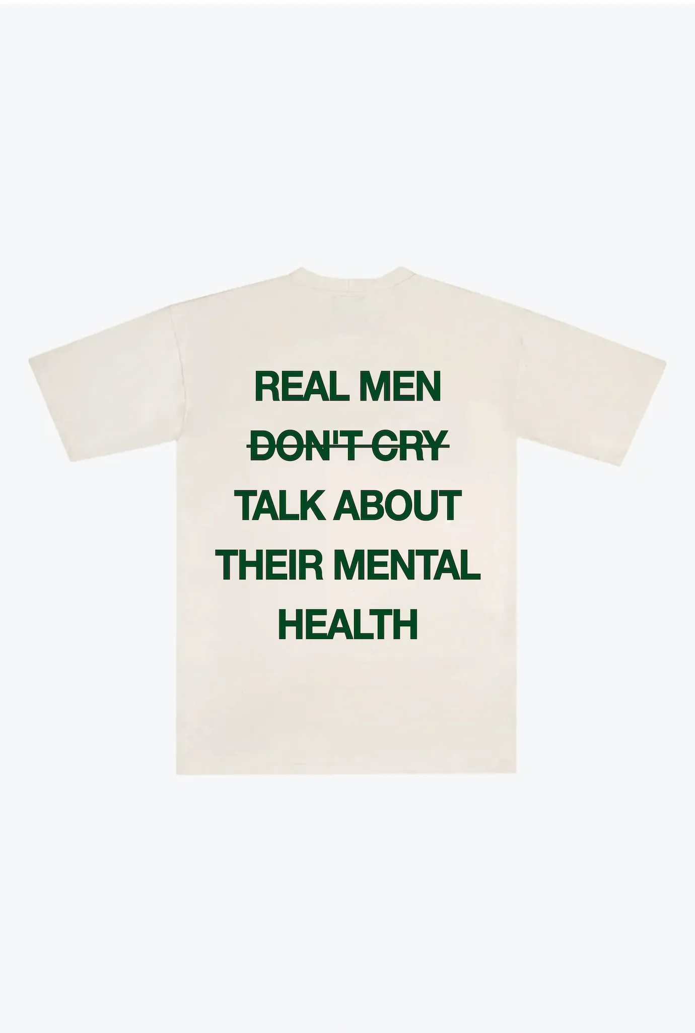 Real Men Heavyweight T-Shirt - Ivory sold by Peace-Collective