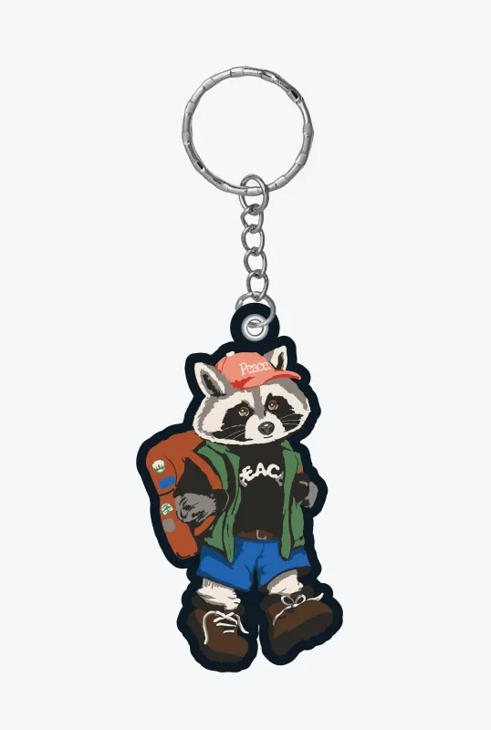 Trash Teddy Summer Vacation: Hiking Teddy Keychain - Multicolour made by Peace-Collective
