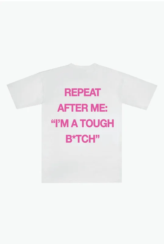 Repeat After Me Heavyweight T-Shirt - White made by Peace-Collective