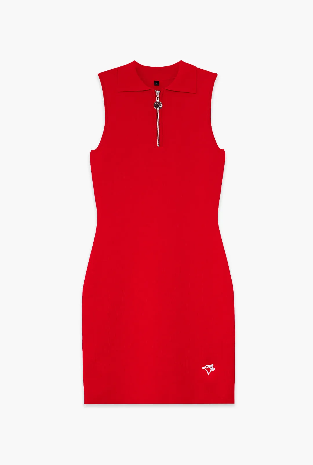 Toronto Blue Jays x Hazel Mae Zip Up Collar Dress - Red sold by Peace-Collective