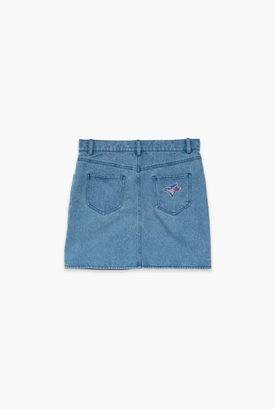 Toronto Blue Jays x Hazel Mae Denim Skirt - Blue Denim made by Peace-Collective