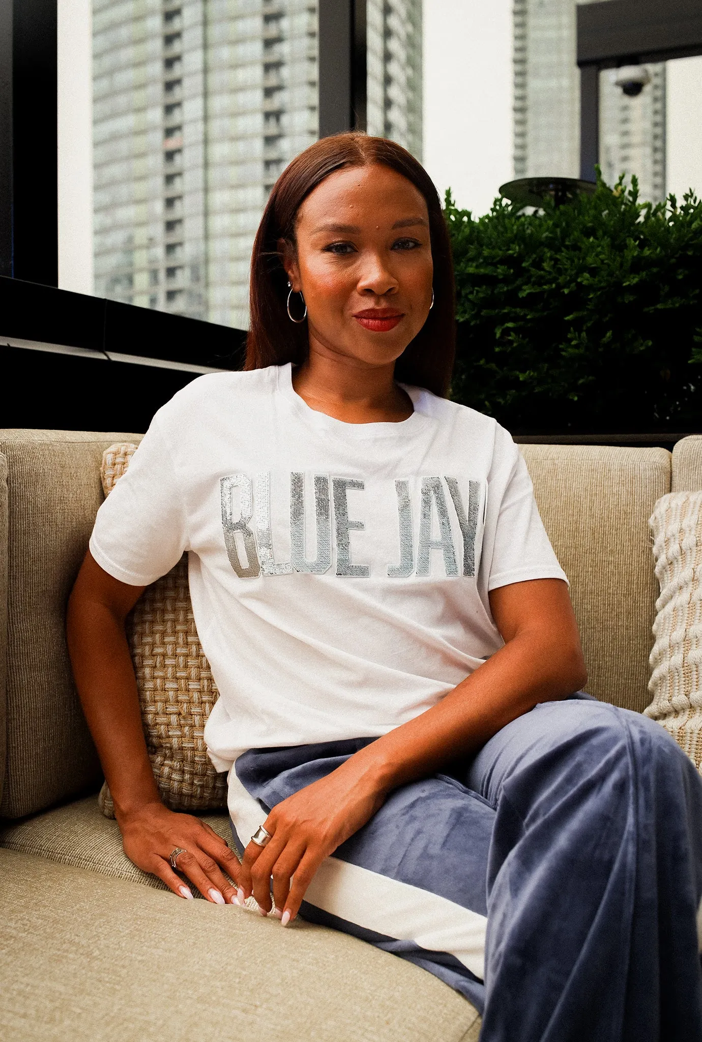 Toronto Blue Jays x Hazel Mae T-Shirt - White sold by Peace-Collective product image thumbnail 2