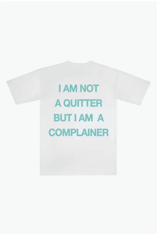 Not a Quitter Heavyweight T-Shirt - White made by Peace-Collective
