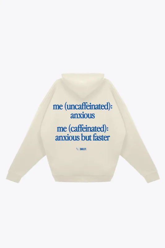 P/C x Smiley: Uncaffeinated Heavyweight Hoodie - Ivory made by Peace-Collective