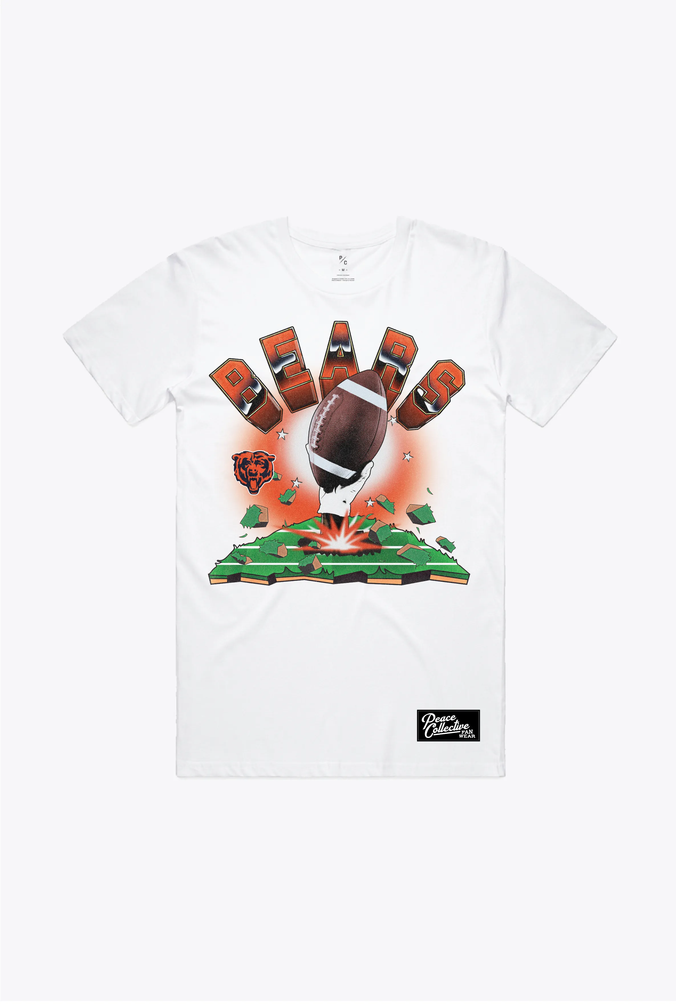Chicago Bears Vintage Clubhouse T-Shirt - White sold by Peace-Collective