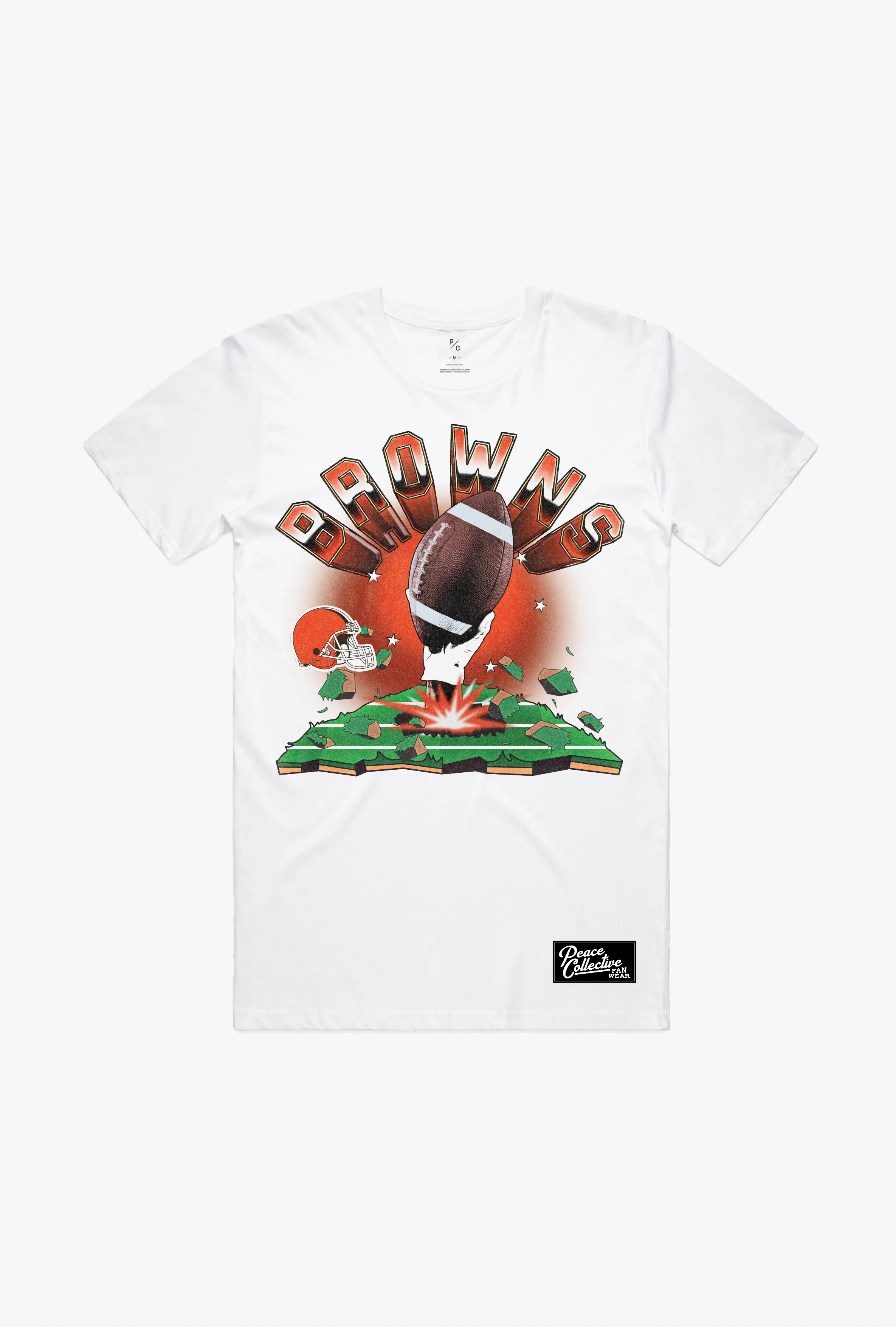 Cleveland Browns Vintage Clubhouse T-Shirt - White sold by Peace-Collective