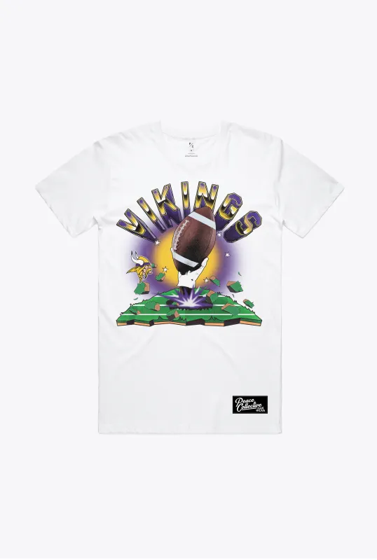 Minnesota Vikings Vintage Clubhouse T-Shirt - White made by Peace-Collective