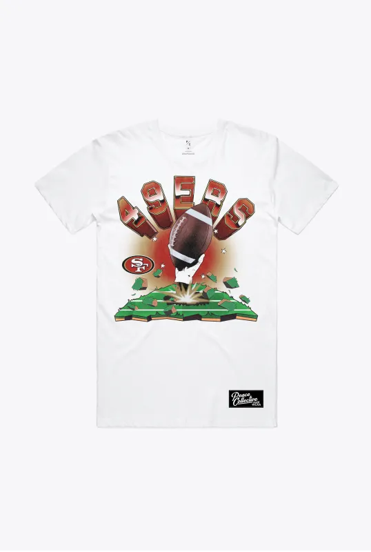San Francisco 49ers Vintage Clubhouse T-Shirt - White made by Peace-Collective