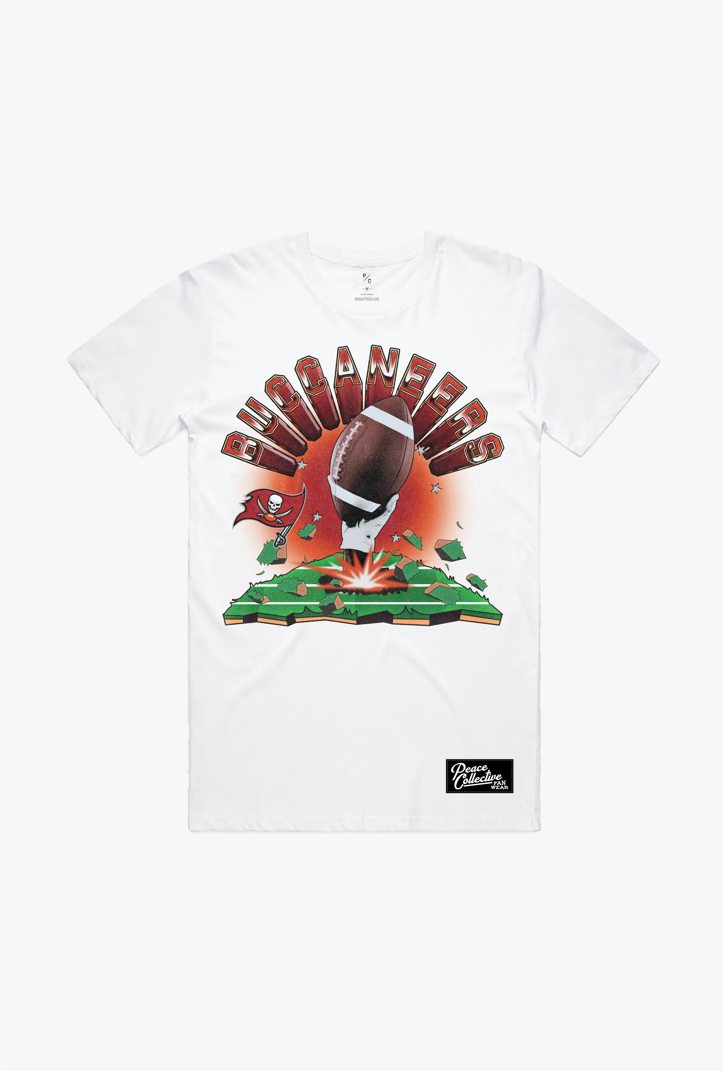 Tampa Bay Buccaneers Vintage Clubhouse T-Shirt - White sold by Peace-Collective