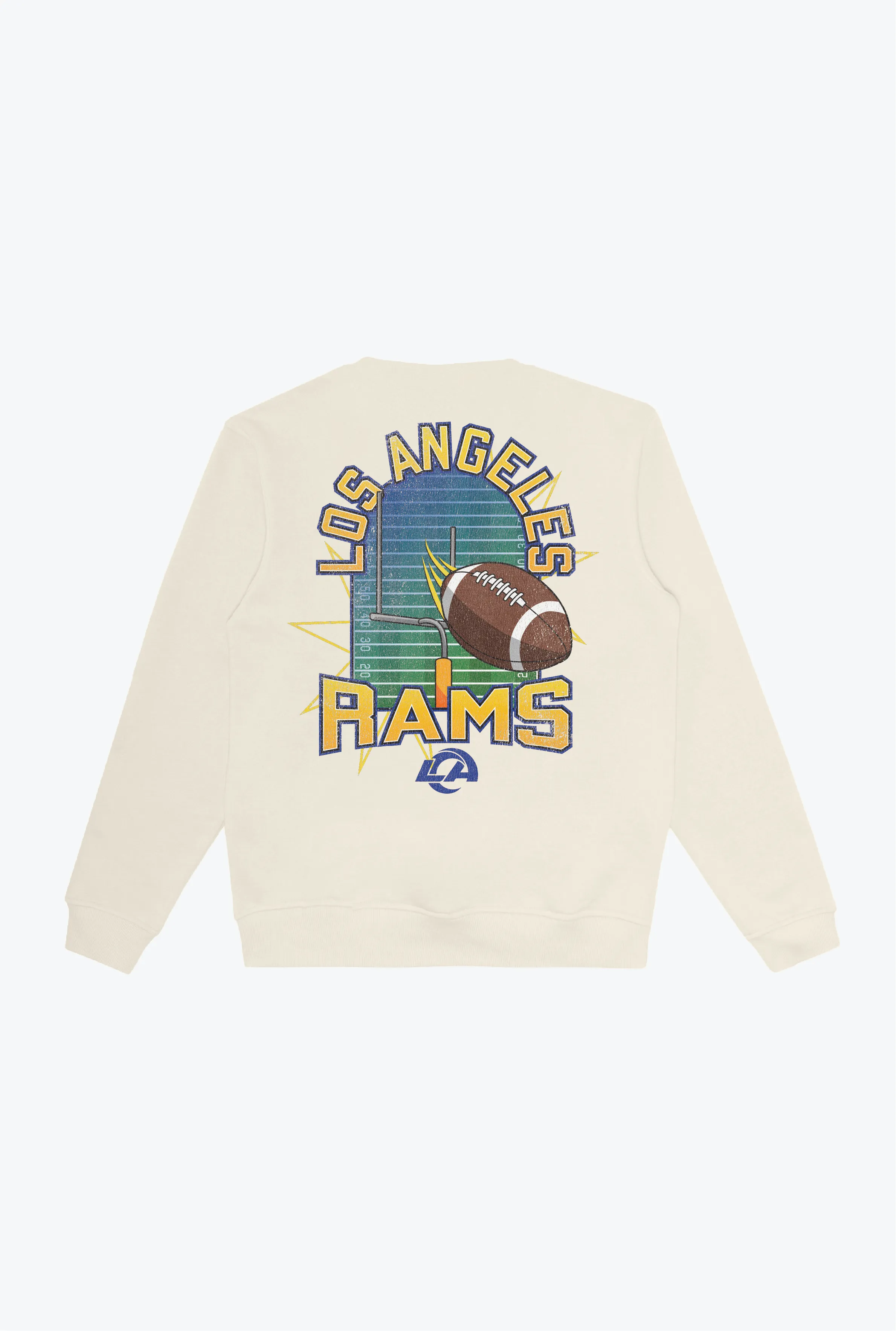 Los Angeles Rams Vintage Clubhouse Score Crewneck - Ivory sold by Peace-Collective