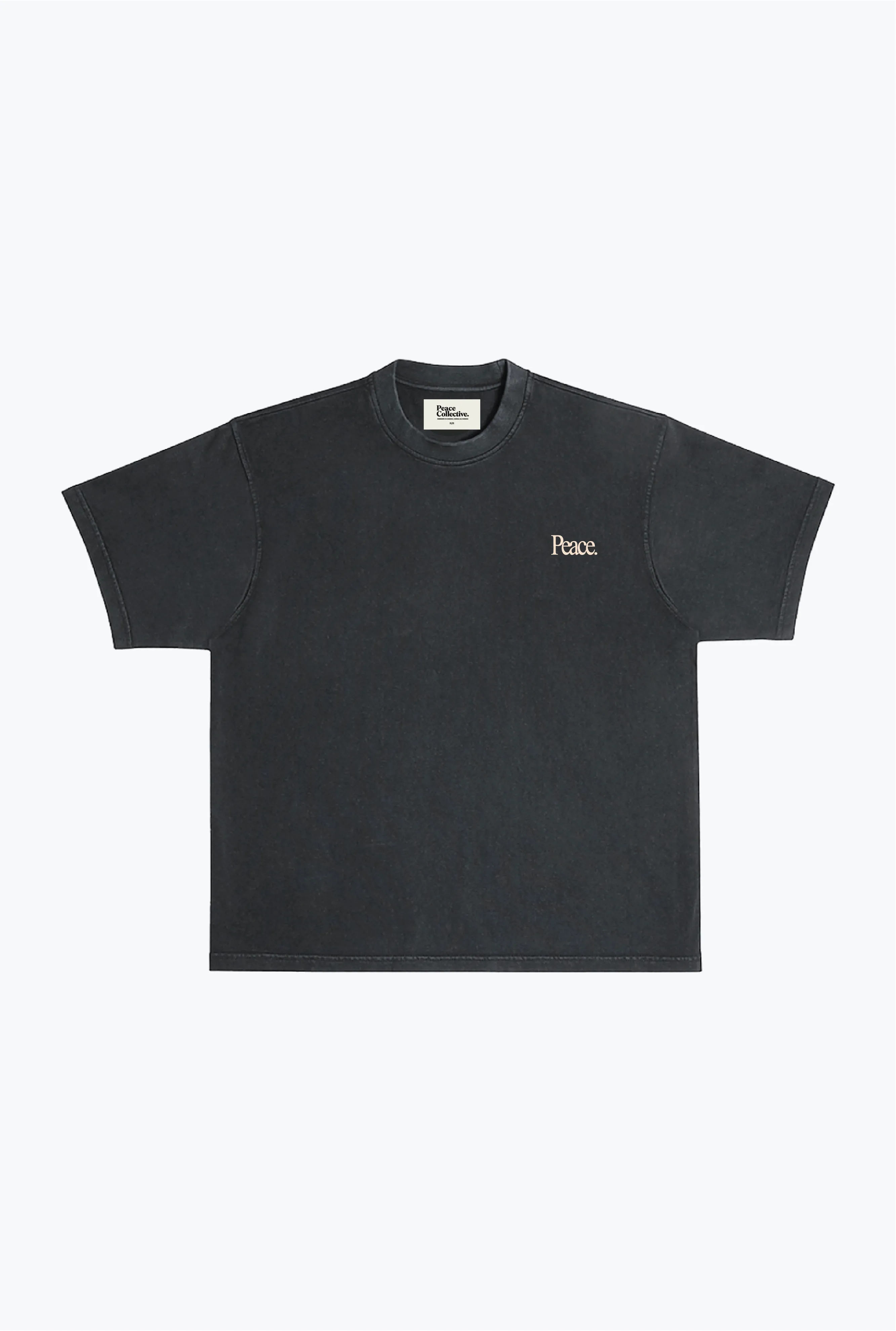 Peace Heavyweight Garment Dyed T-Shirt - Black sold by Peace-Collective product image thumbnail 3