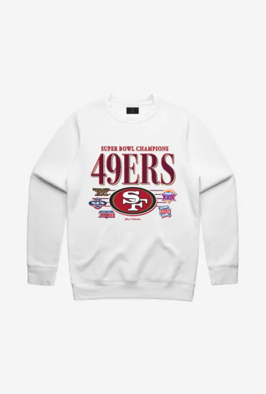 San Francisco 49ers Vintage Crewneck - White sold by Peace-Collective