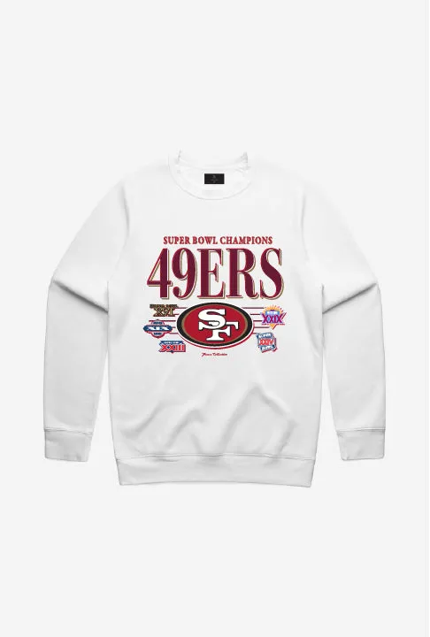 San Francisco 49ers Vintage Crewneck - White sold by Peace-Collective