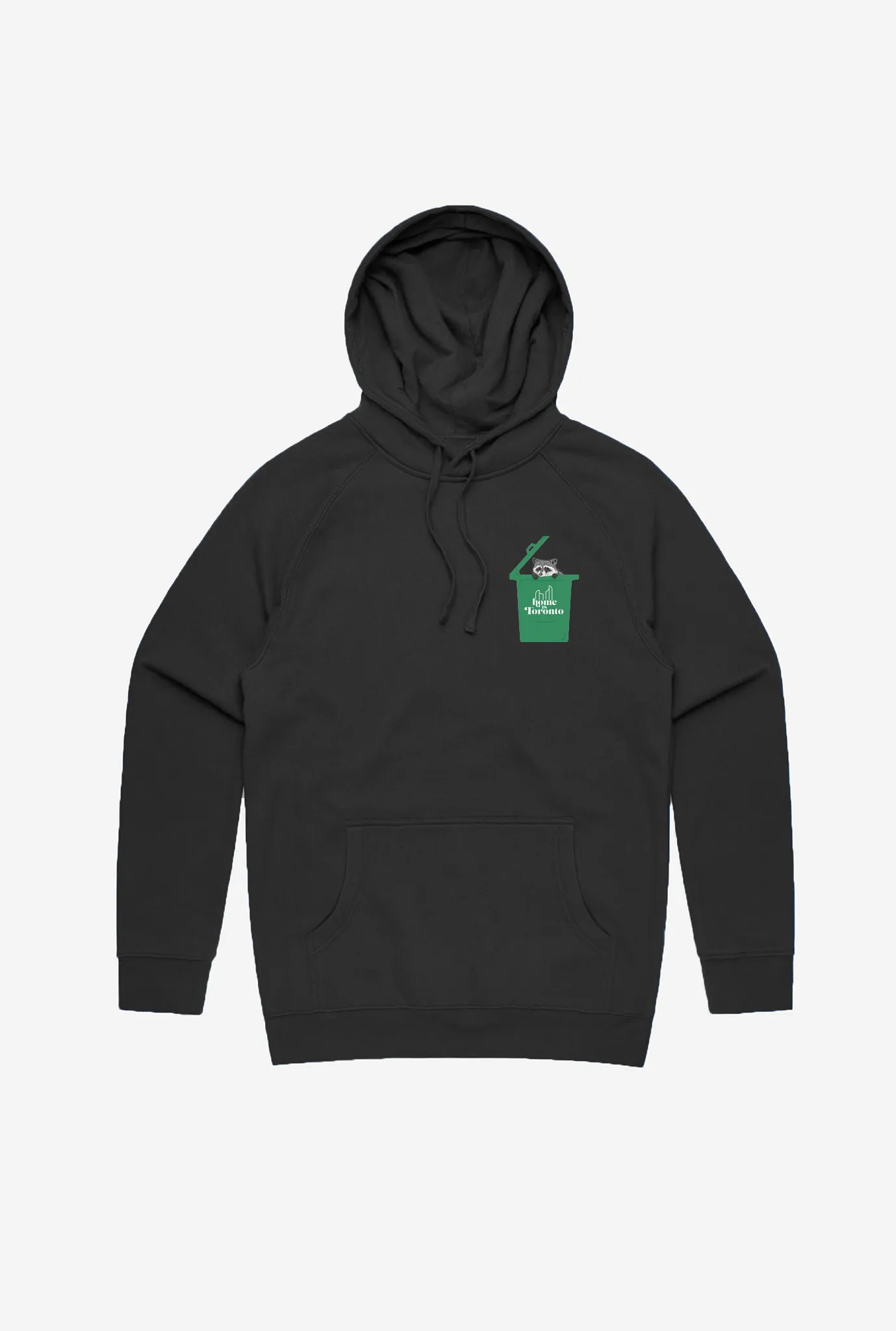 Home is Toronto Raccoon Hoodie - Black sold by Peace-Collective