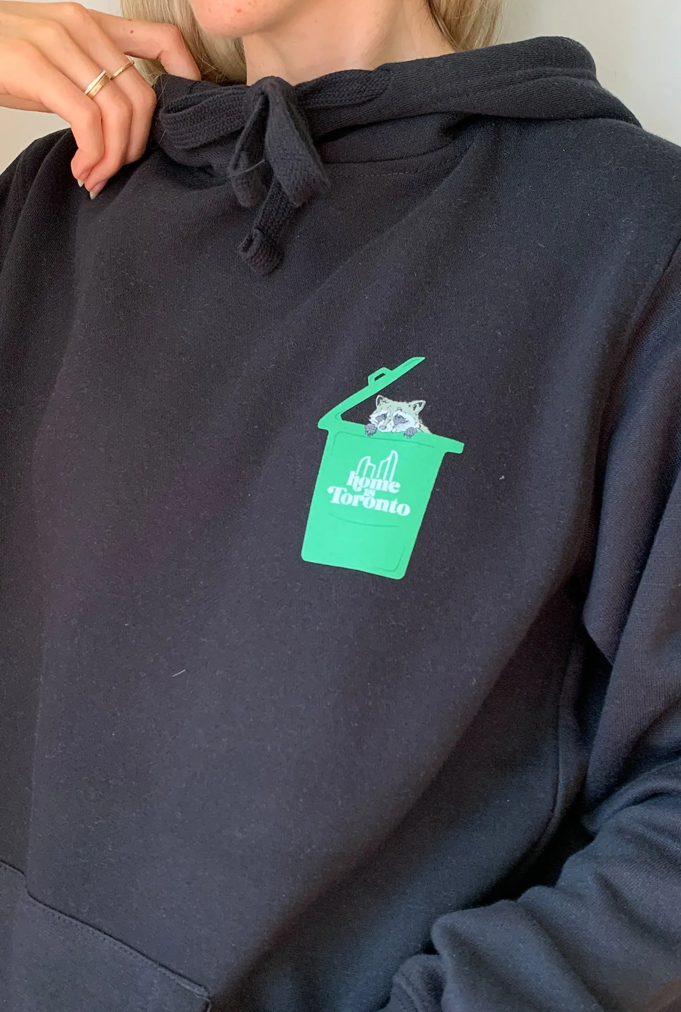 Home is Toronto Raccoon Hoodie - Black sold by Peace-Collective product image thumbnail 2