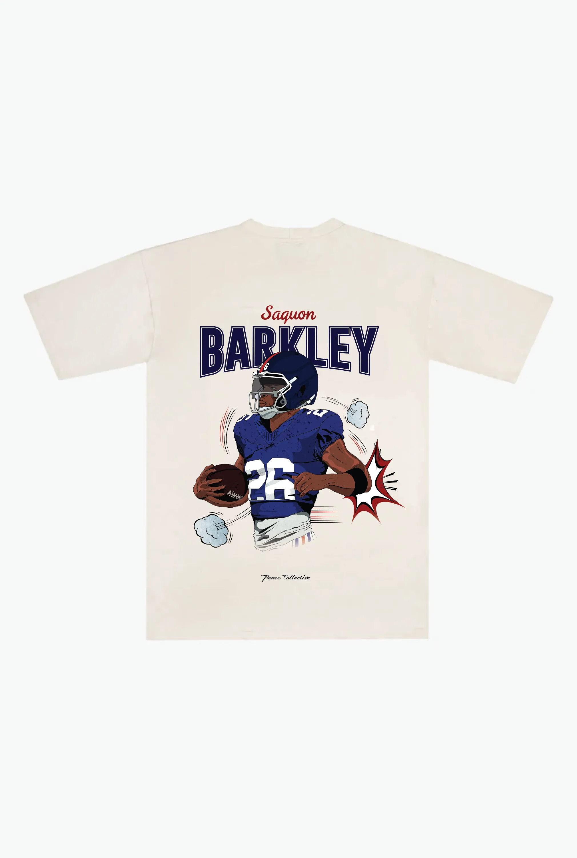 Saquon Barkley Heavyweight T-Shirt - Ivory sold by Peace-Collective product image thumbnail 2