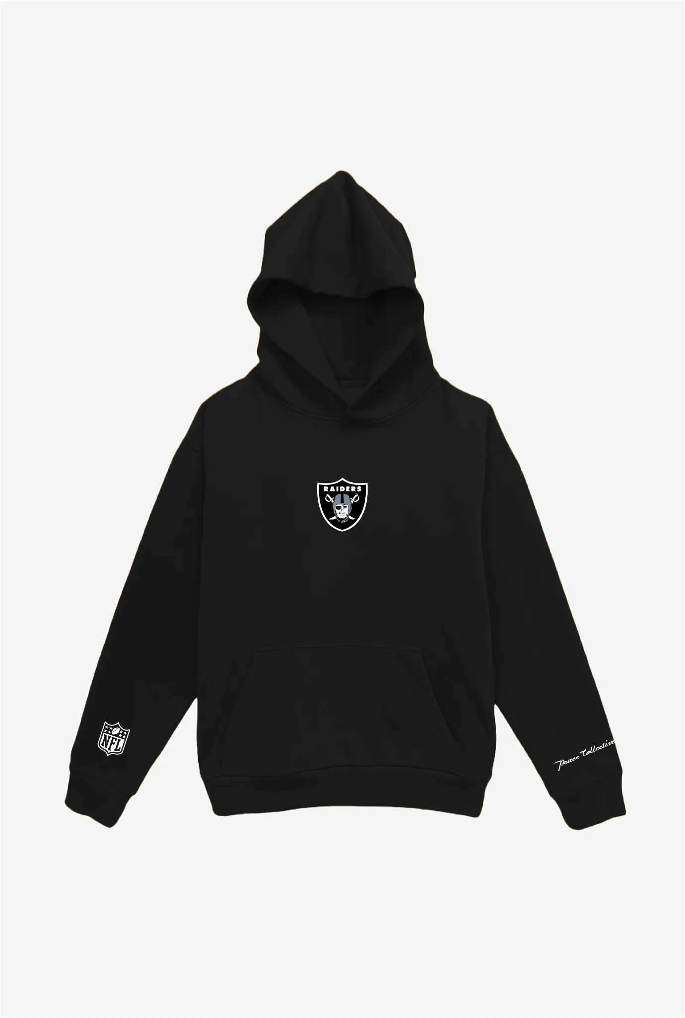 Las Vegas Raiders Logo Heavyweight Hoodie - Black sold by Peace-Collective