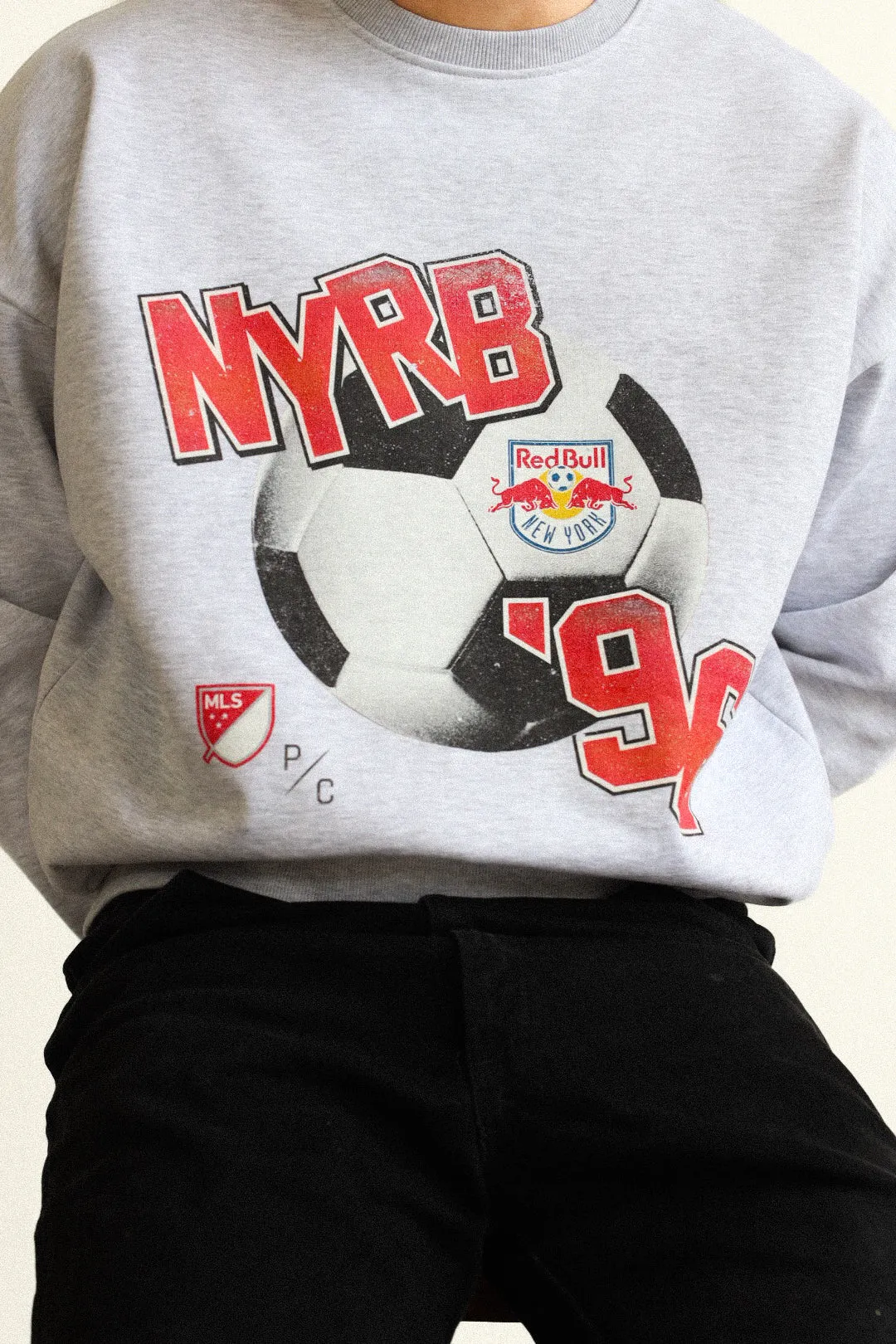 New York Red Bulls Vintage Footy SuperHeavy™️ Crewneck - Ash sold by Peace-Collective product image thumbnail 2