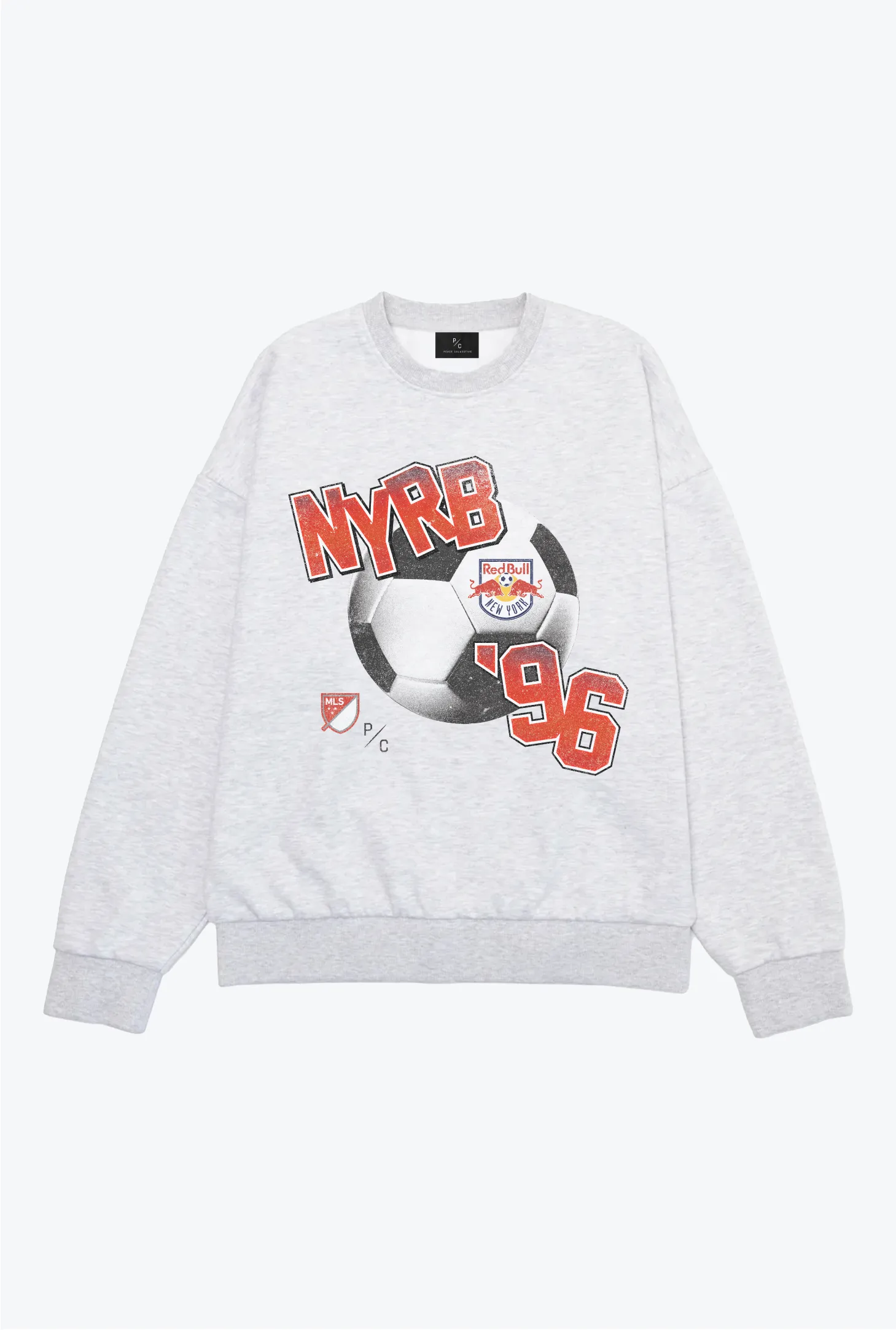 New York Red Bulls Vintage Footy SuperHeavy™️ Crewneck - Ash sold by Peace-Collective