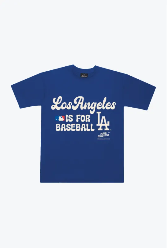 Los Angeles Dodgers Bubble T-Shirt - Royal sold by Peace-Collective