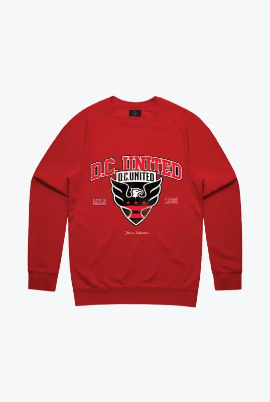 D.C. United Vintage Washed Crewneck - Red sold by Peace-Collective