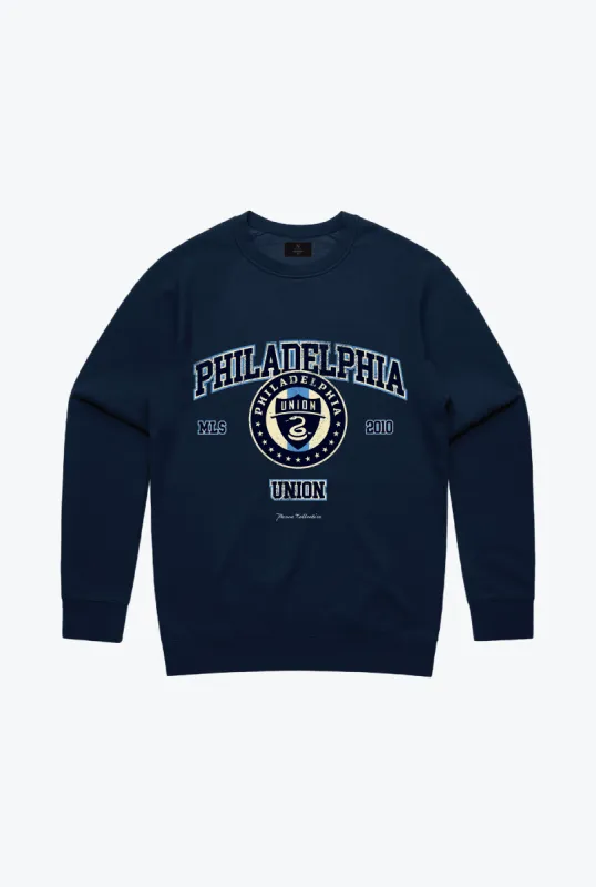 Philadelphia Union Vintage Washed Crewneck - Navy sold by Peace-Collective