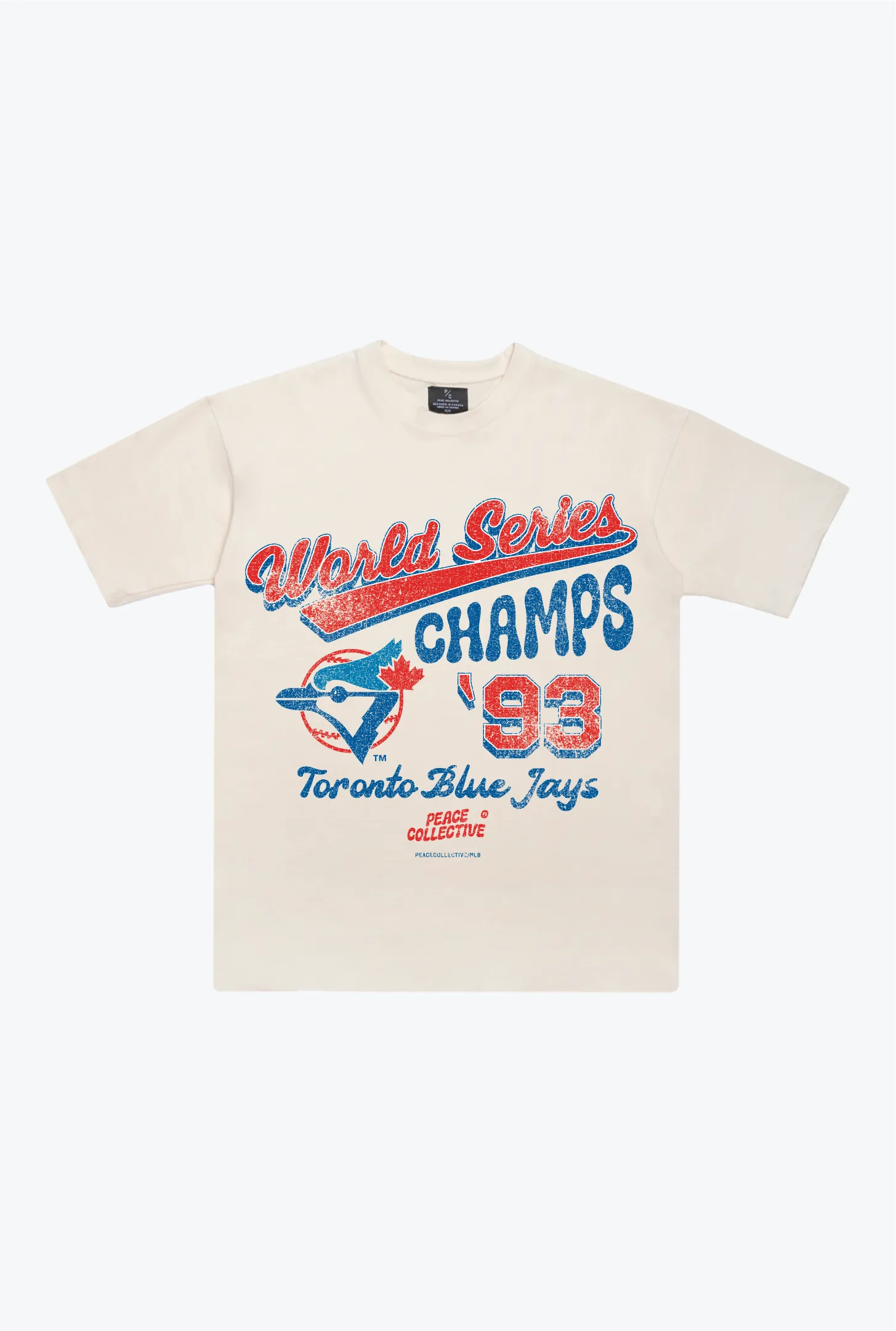 Toronto Blue Jays '93 World Series Champs T-Shirt - Ivory sold by Peace-Collective