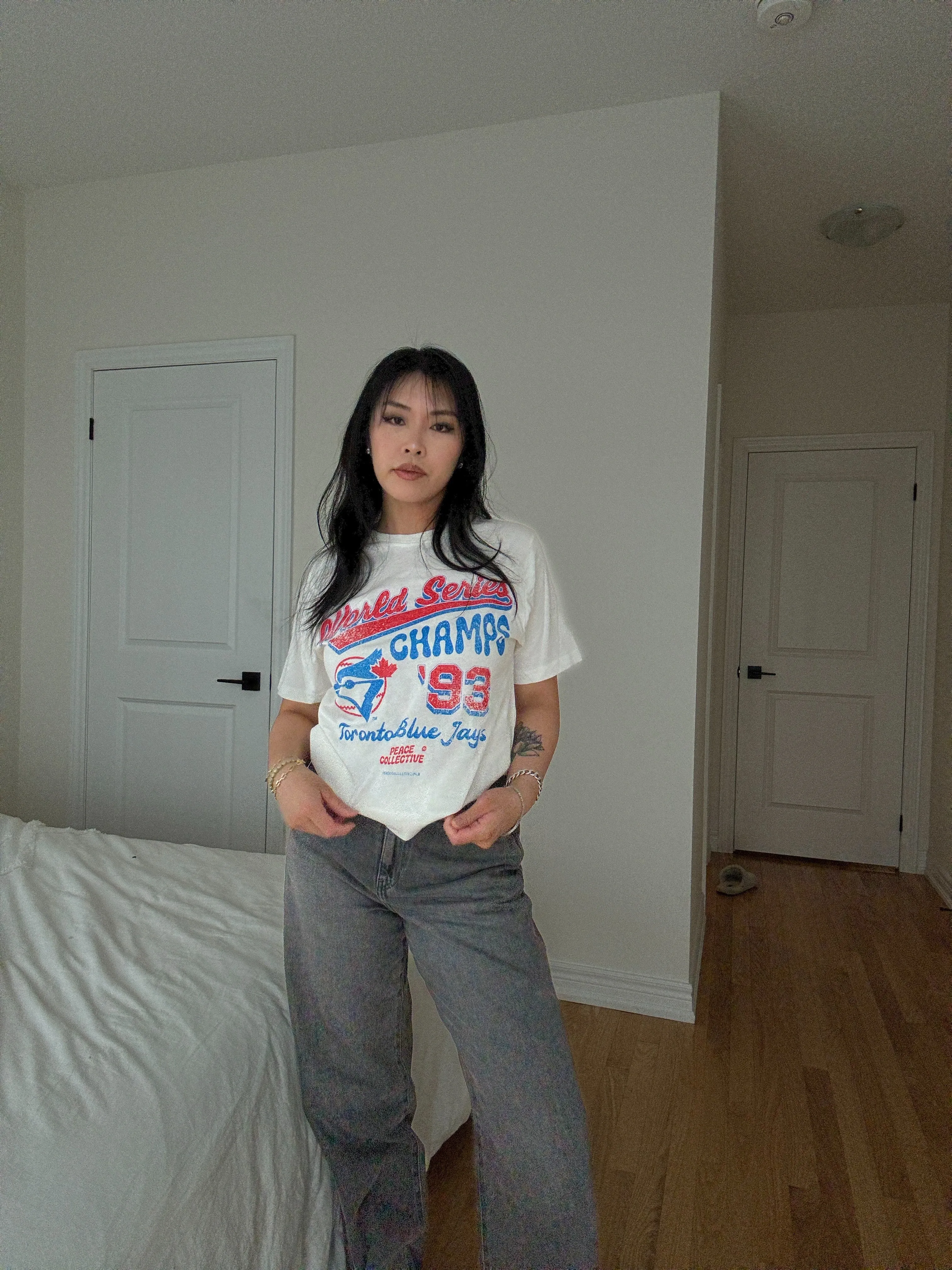Toronto Blue Jays '93 World Series Champs T-Shirt - Ivory sold by Peace-Collective product image thumbnail 3