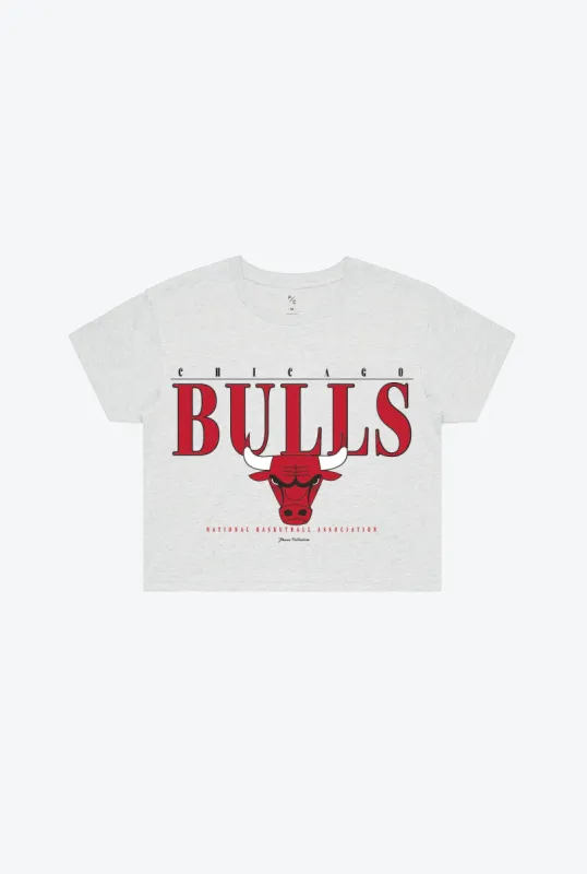 Chicago Bulls Signature Cropped T-Shirt - Ash sold by Peace-Collective