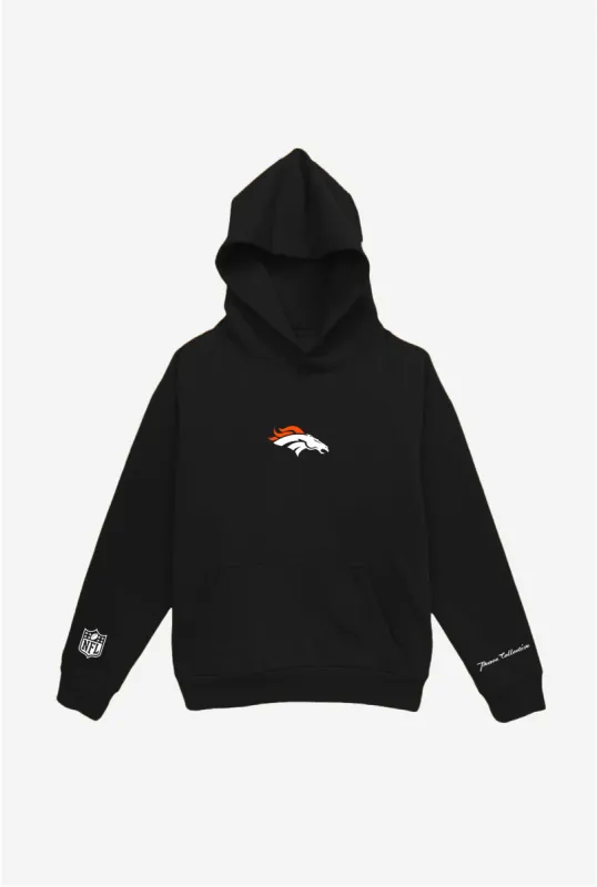 Denver Broncos Logo Heavyweight Hoodie - Black sold by Peace-Collective