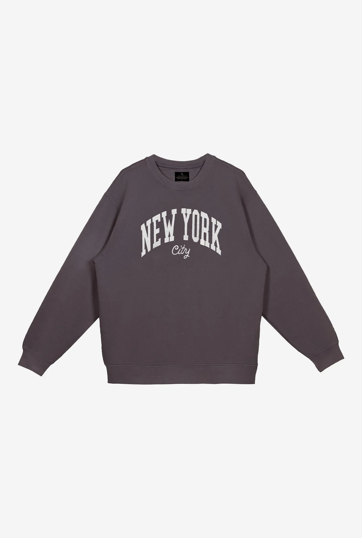 New York Tourist Pigment Dye Crewneck - Black sold by Peace-Collective