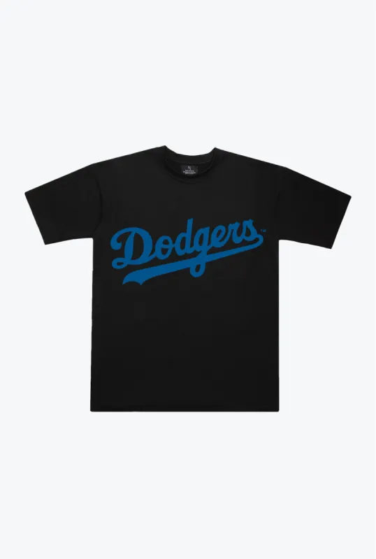 Los Angeles Dodgers Heavyweight T-Shirt - Black sold by Peace-Collective