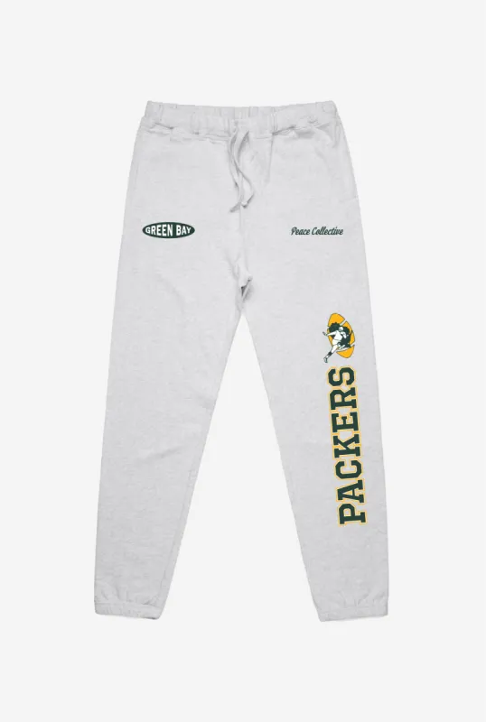 Green Bay Packers Washed Graphic Joggers - Ash sold by Peace-Collective