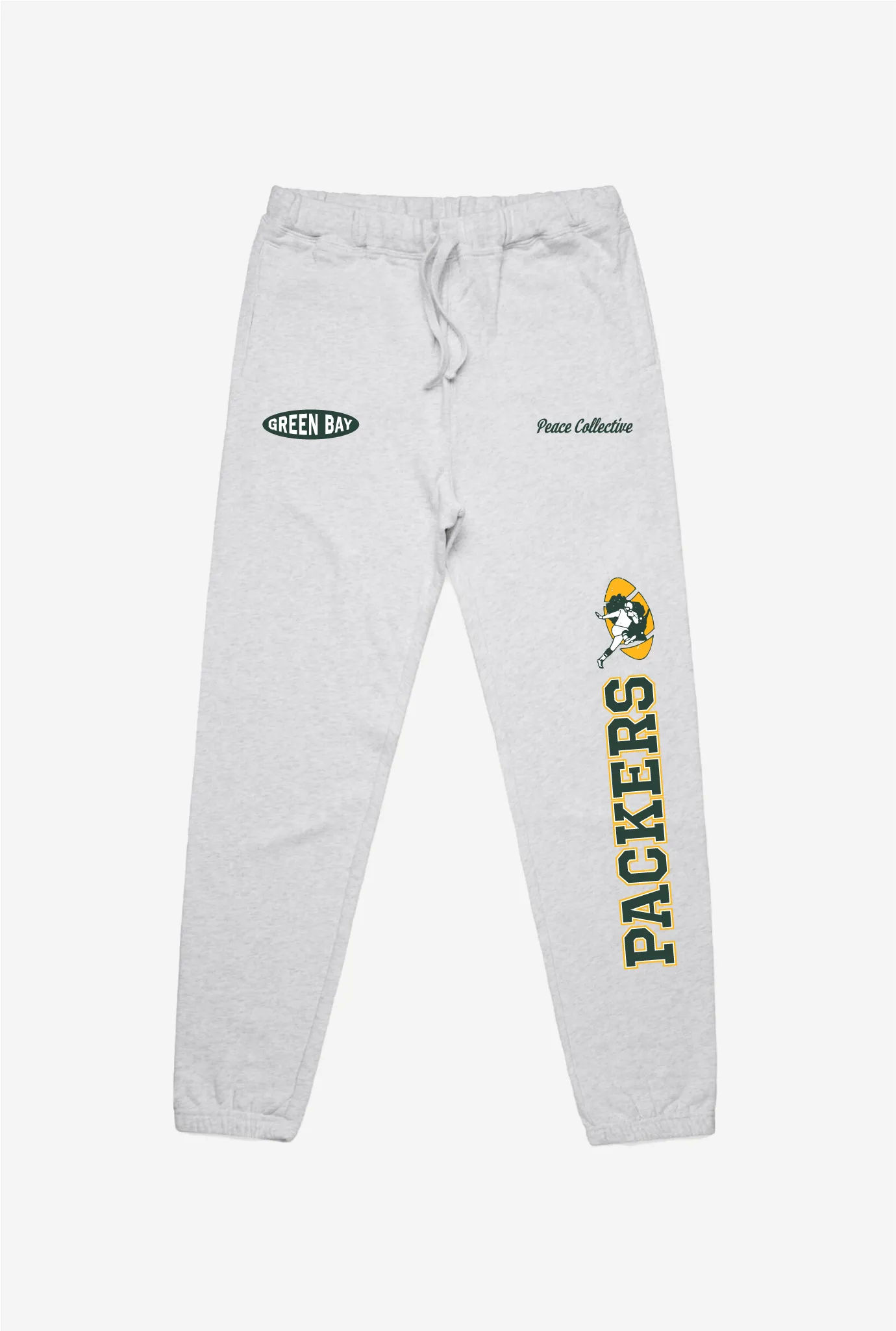 Green Bay Packers Washed Graphic Joggers - Ash sold by Peace-Collective