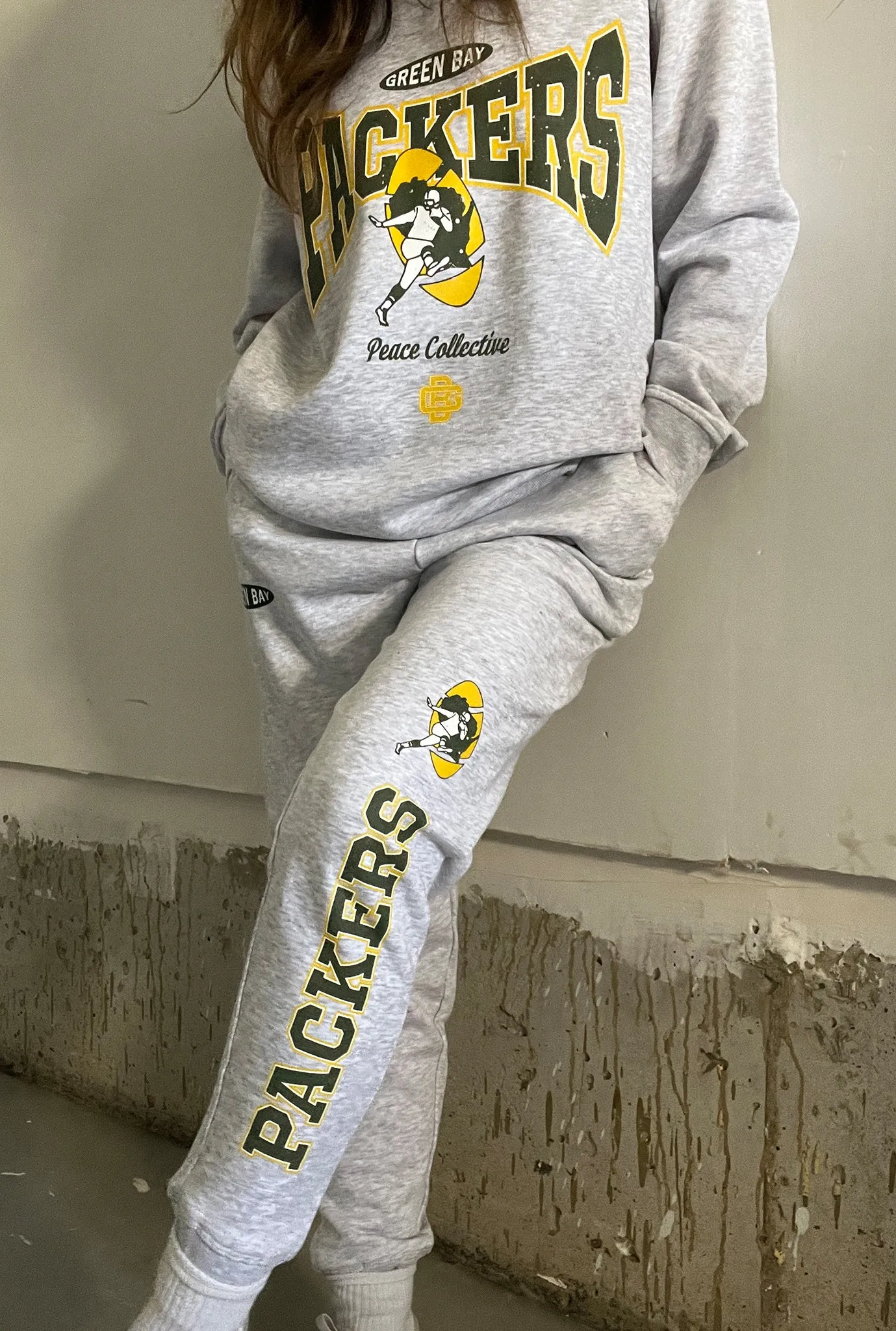 Green Bay Packers Washed Graphic Joggers - Ash sold by Peace-Collective product image thumbnail 2
