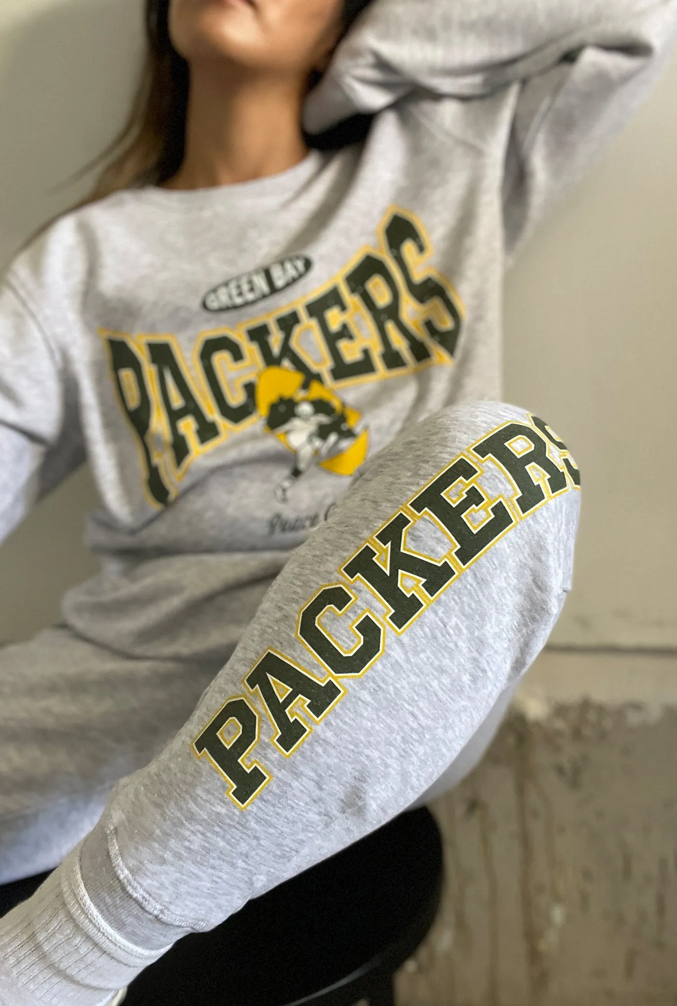 Green Bay Packers Washed Graphic Joggers - Ash sold by Peace-Collective product image thumbnail 3