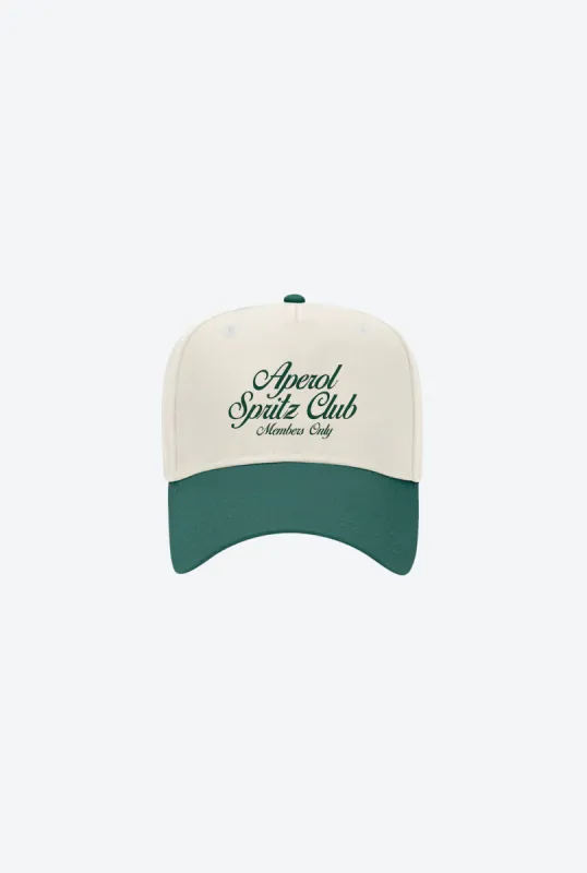 Aperol Spritz Club A-Frame Cap - Forest Green/Ivory sold by Peace-Collective