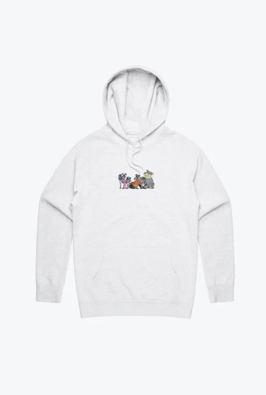 The Raccoons Home is Canada Hoodie - Ash made by Peace-Collective