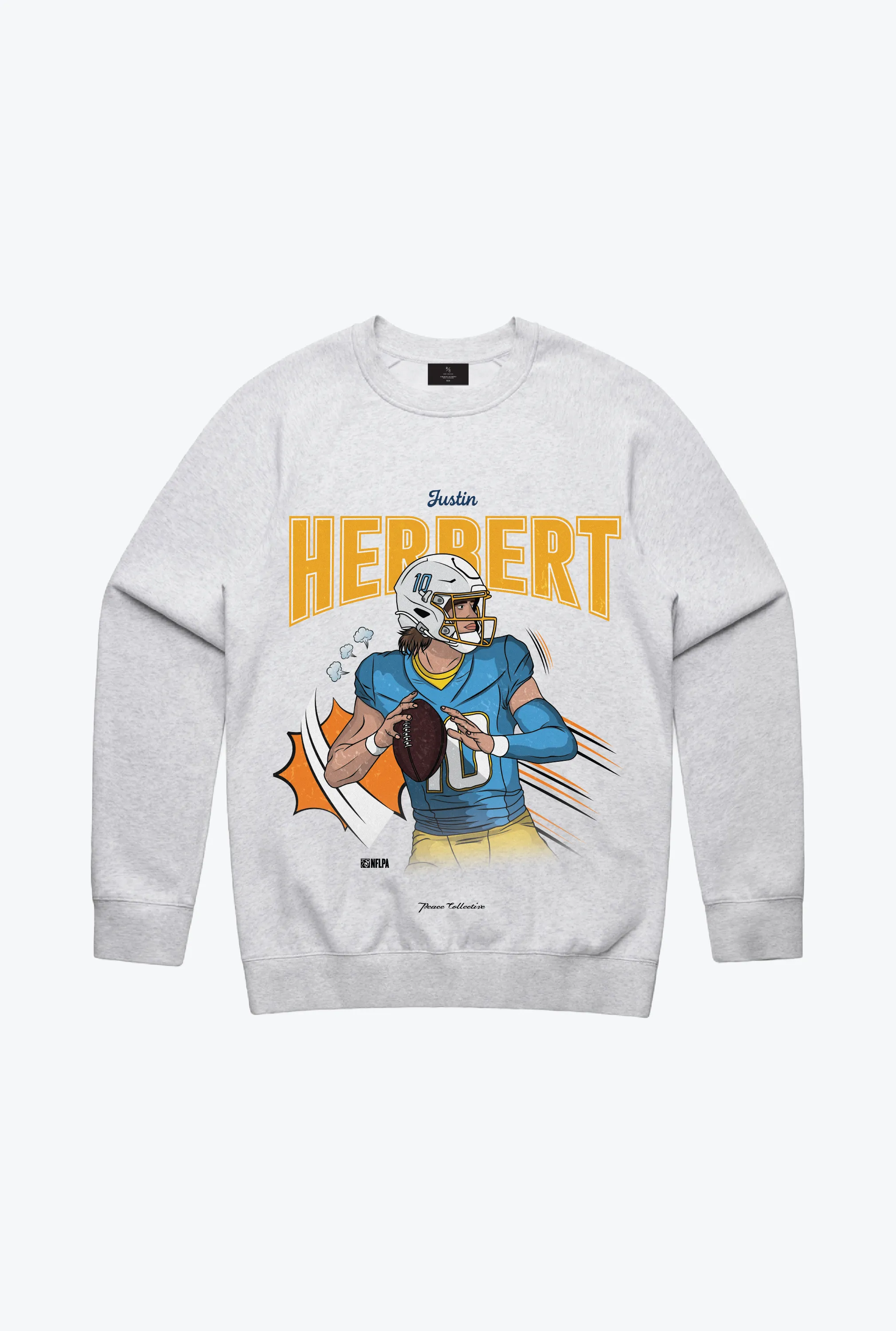 Justin Herbert Crewneck - Ash sold by Peace-Collective