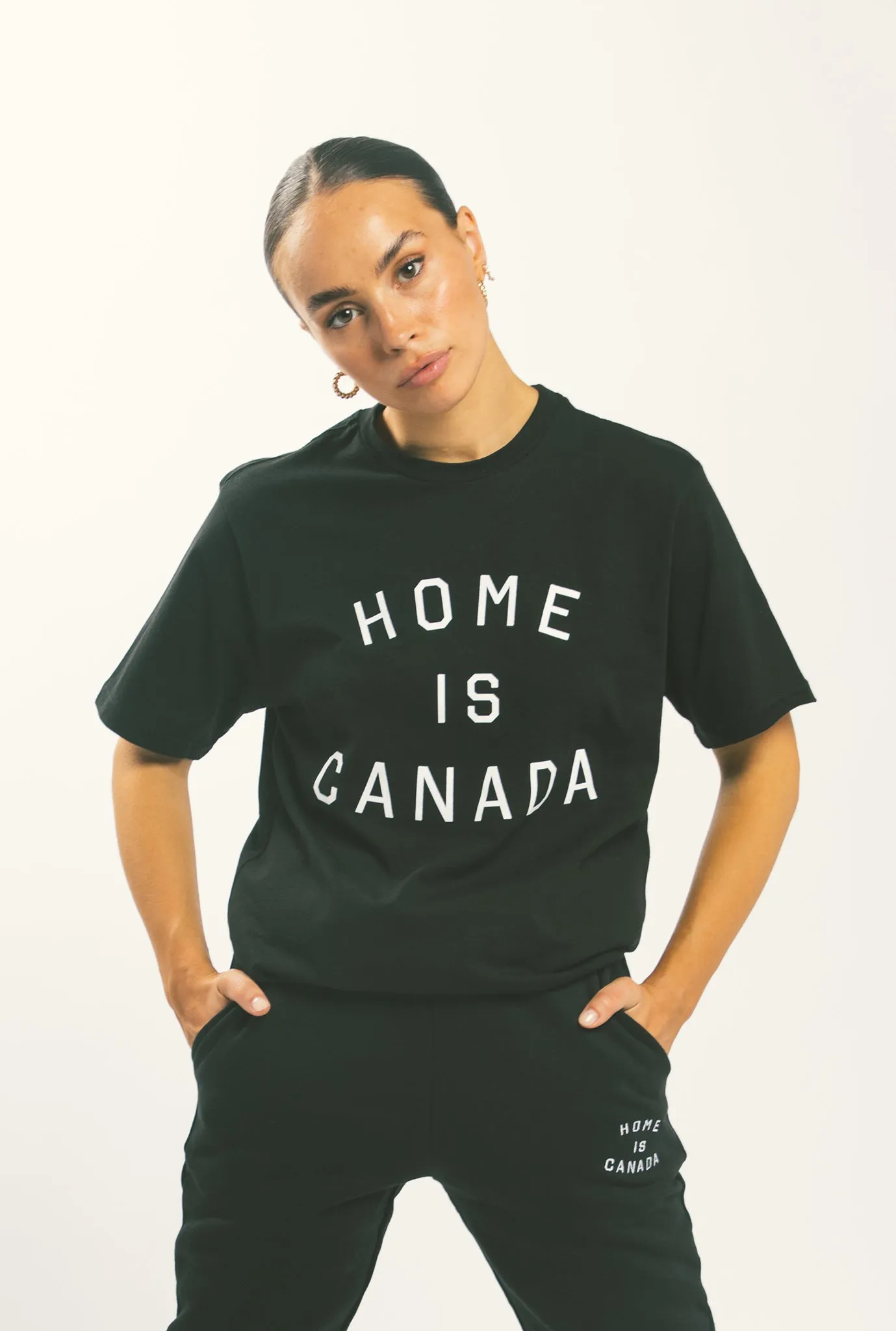 Home is Canada T-Shirt - Black sold by Peace-Collective product image thumbnail 4