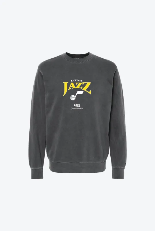 Utah Jazz Vintage Embroidered Crewneck - Black sold by Peace-Collective
